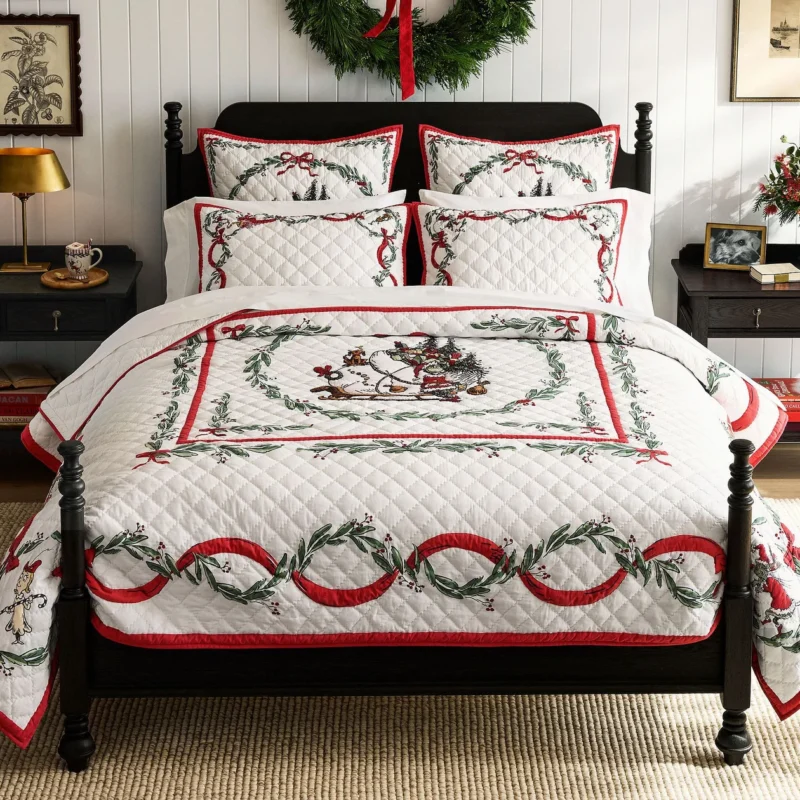 The Grinch™ Wreaths Heritage Quilt