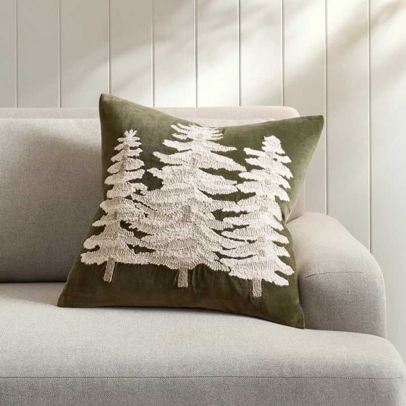 Bronwyn Tree Embroidered Pillow Cover