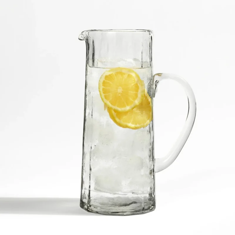 Hammered Café Glass Pitcher
