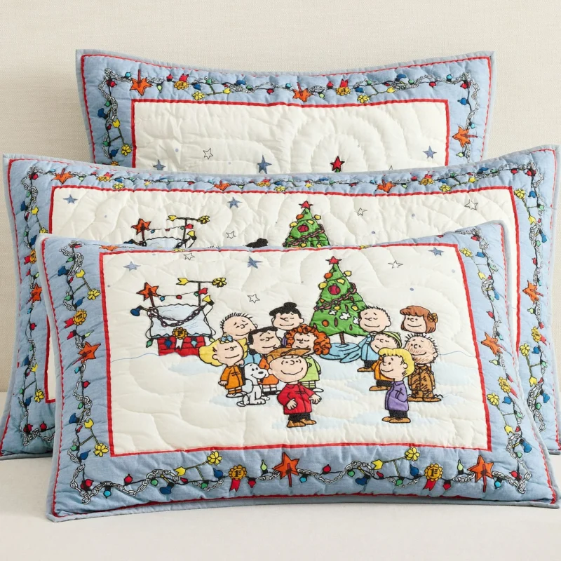 Charlie Brown™ Christmas Carolers Quilted Sham