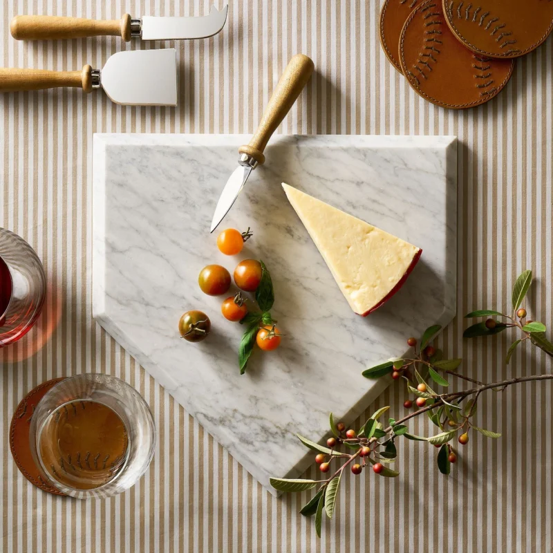 Marble Cheeseboard & Cheese Knives Set