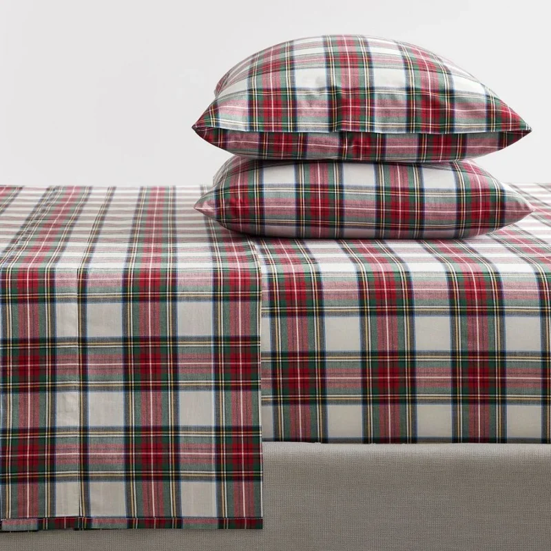 Stewart Plaid Percale Sheet Set
