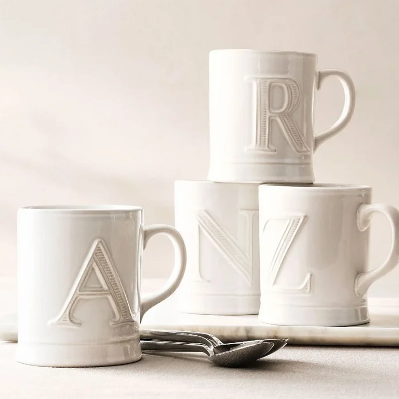 Embossed Alphabet Mug