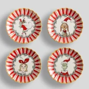 The Grinch™ Stoneware Appetizer Plates - Mixed Set of 4