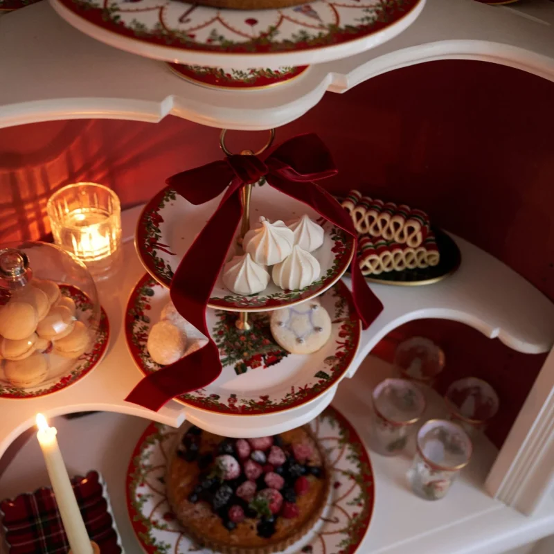 Nostalgic Christmas Icon Stoneware Tiered Stand