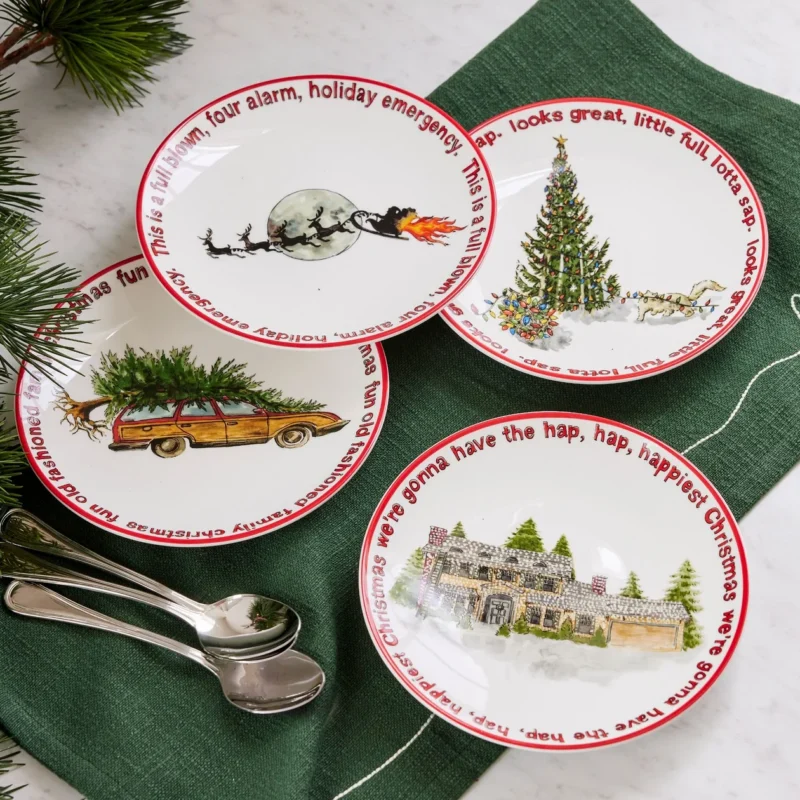 National Lampoon's Christmas Vacation™ Stoneware Appetizer Plates - Mixed Set of 4
