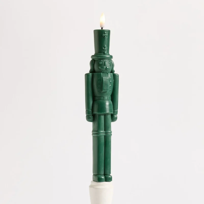 Flameless Nutcracker Taper Candle