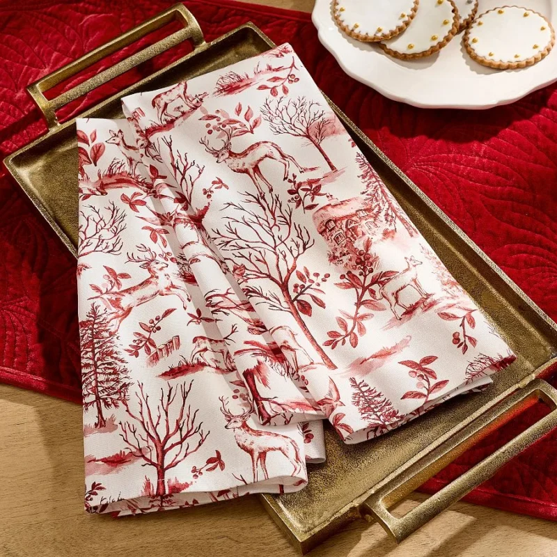 Woodland Stag Cotton Tea Towels - Set of 2