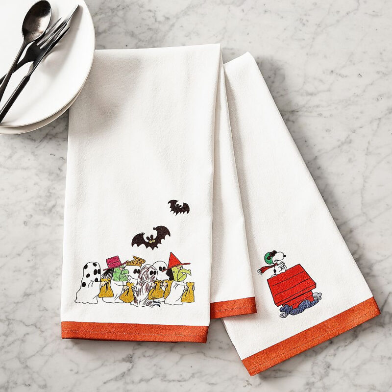 Peanuts™ Great Pumpkin Organic Cotton Tea Towel - Mixed Set of 2