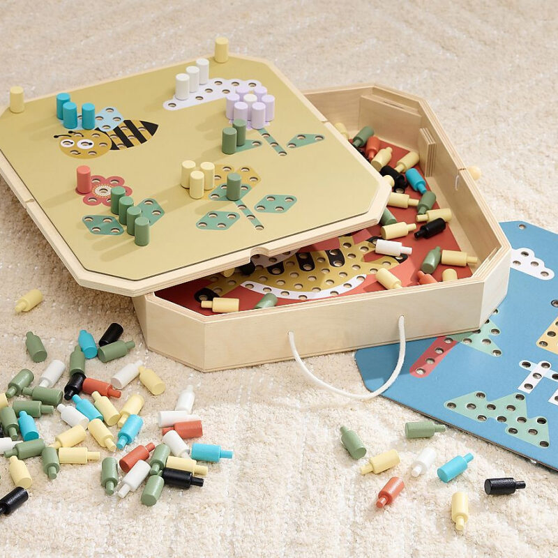 Peg Board Activity Kit With Cards