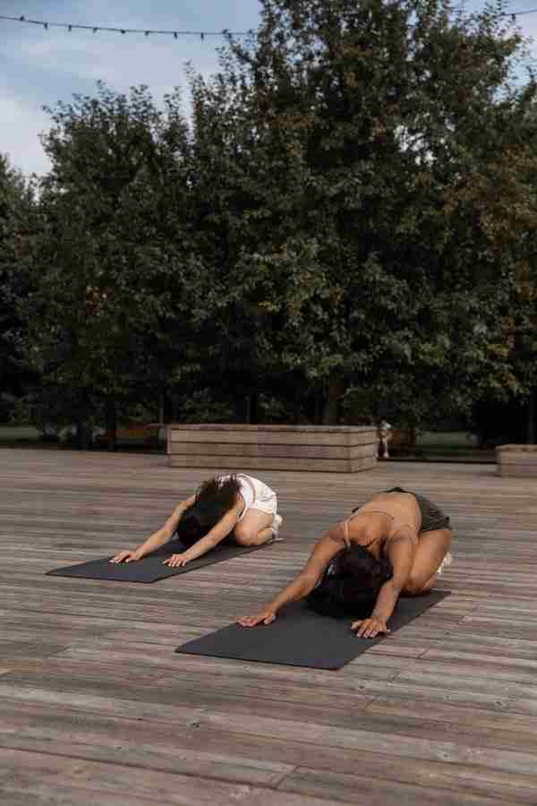 Latinas doing yoga