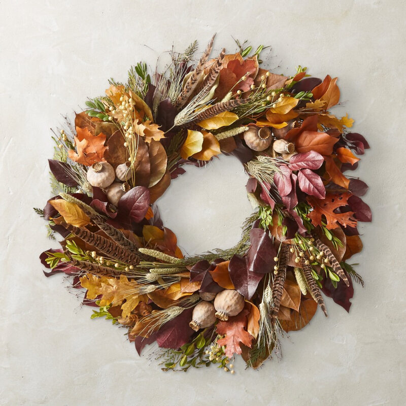 Pheasant Feather Live Wreath