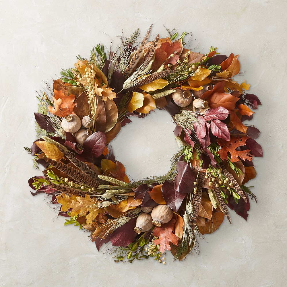Pheasant Feather Live Wreath
