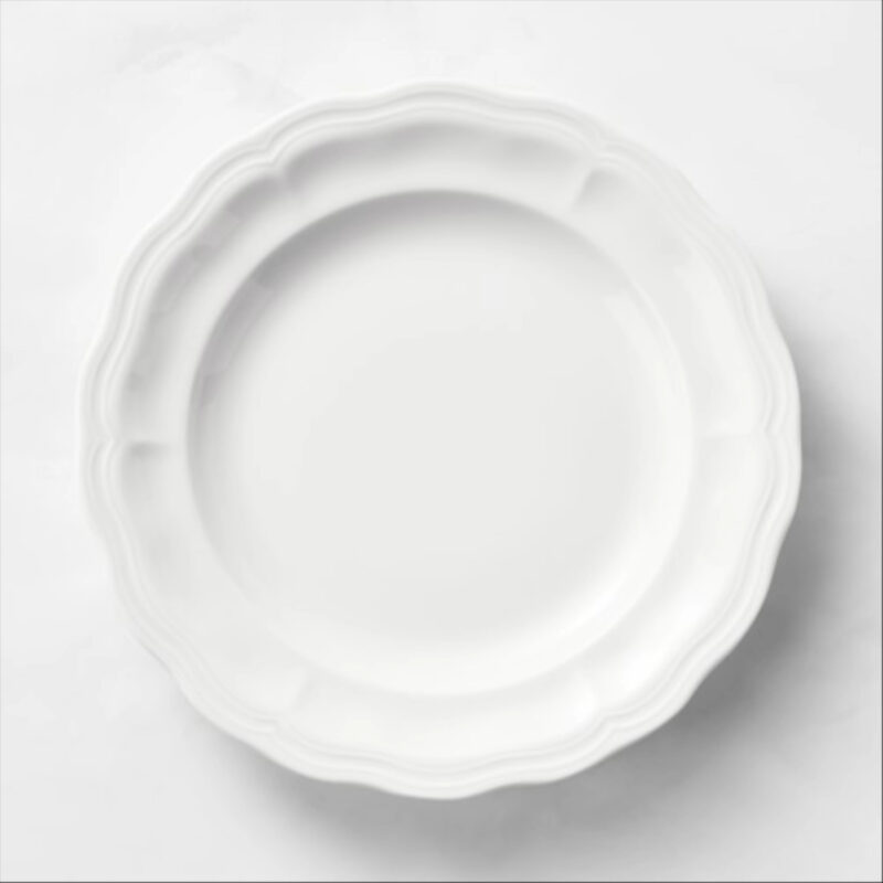 Williams Sonoma Pillivuyt Queen Anne Porcelain Dinner Plates, Set of 8