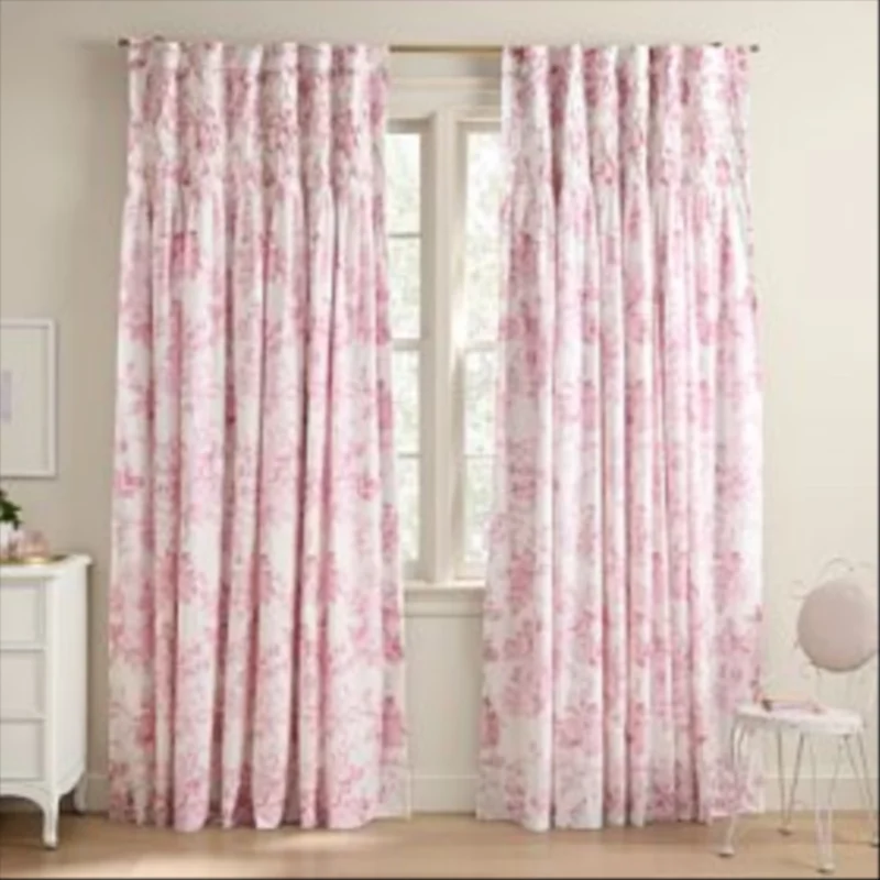 LoveShackFancy Smocked Damask Blackout Curtain