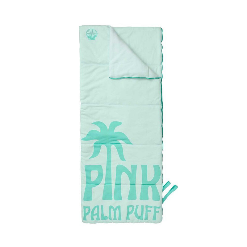 Pink Palm Puff Sleeping Bag, O/S, Mint Breeze