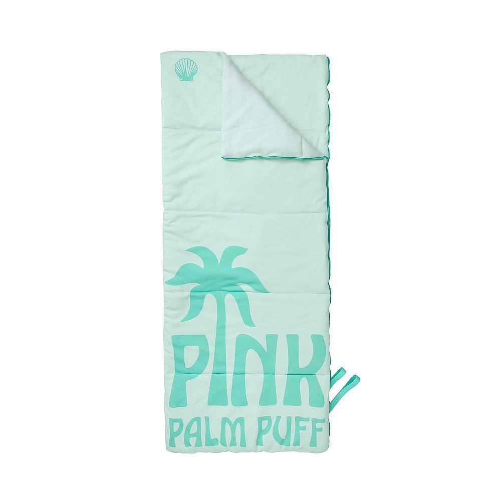 Pink Palm Puff Sleeping Bag, O/S, Mint Breeze