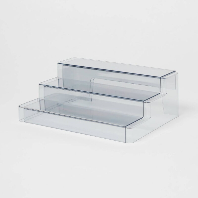 Plastic 3-Tier Expandable Shelf Clear - Brightroom™: Kitchen & Pantry Organizer, Polyethylene, ...
