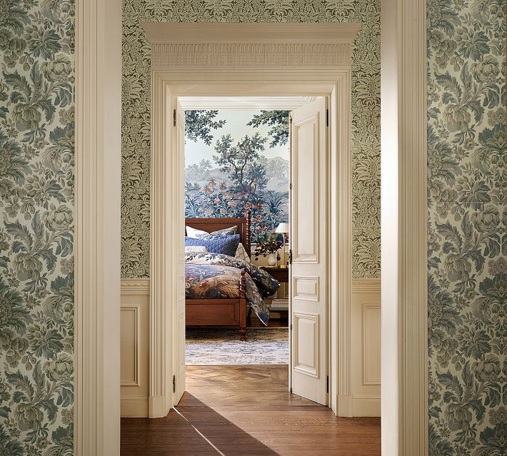 Pottery Barn Kravet Acanthus Bloom Wallpaper