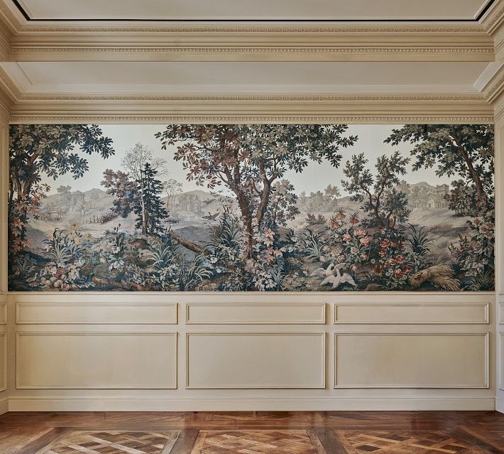 Pottery Barn Kravet Folly Scenic Mural Wallpaper