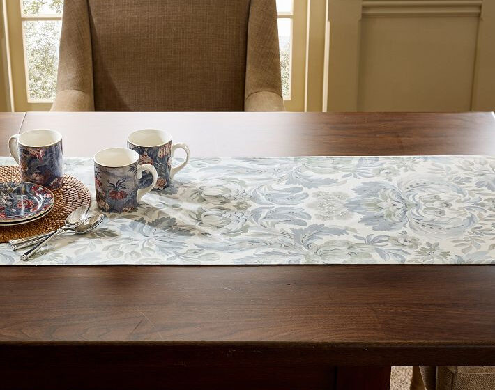 Pottery Barn Kravet Harvest Grove Cotton/Linen Table Runner