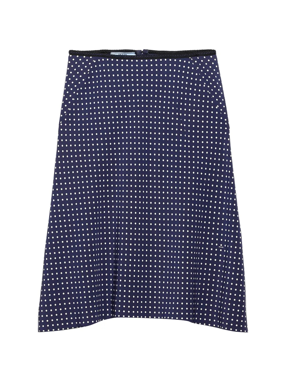 Prada polka-dot Marocain Skirt | Blue | FARFETCH