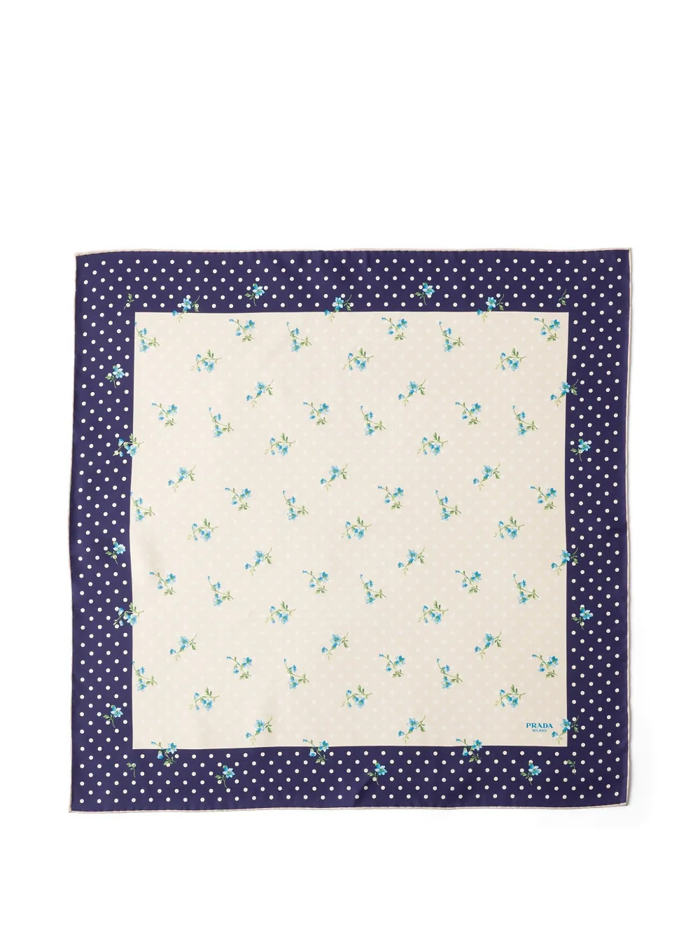 Prada Printed Silk Twill Scarf 55 | Neutrals | FARFETCH