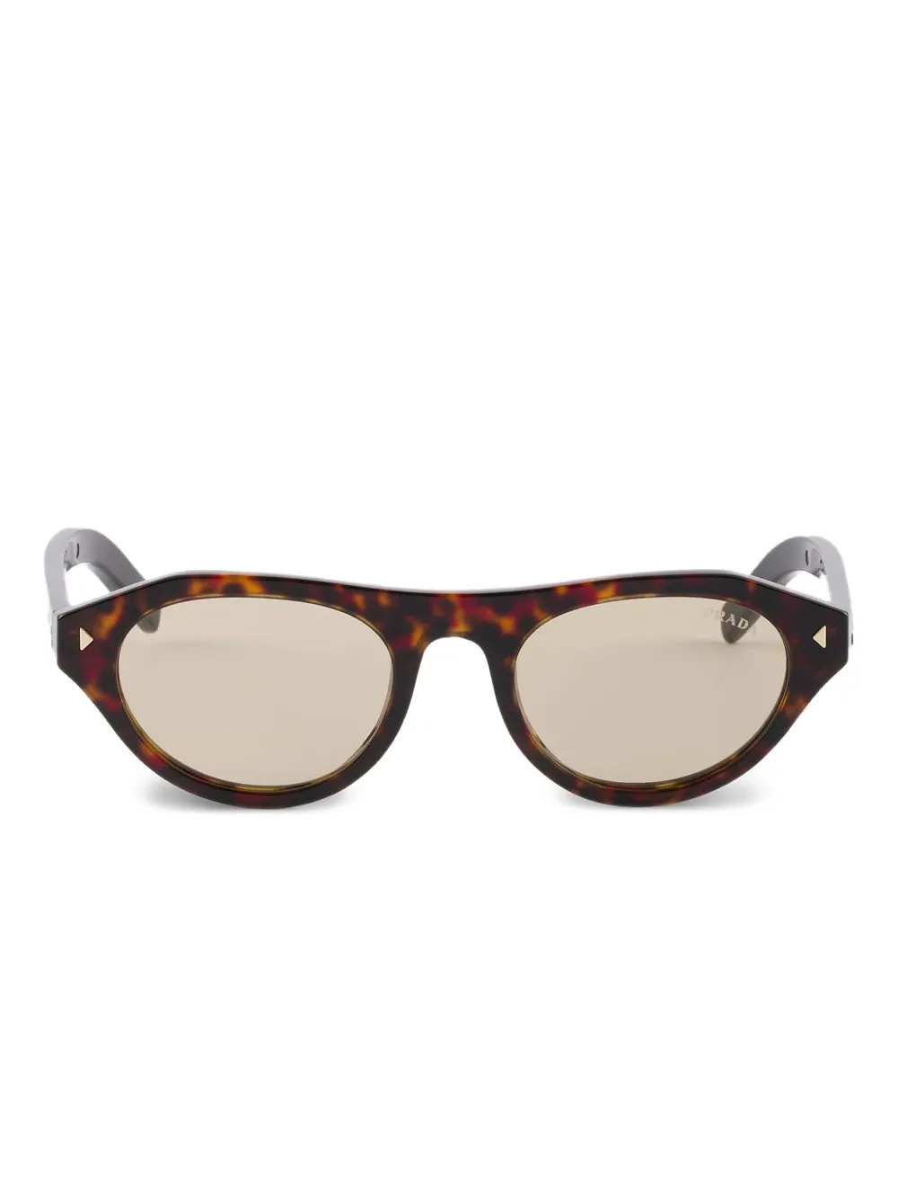 Prada rivet-detail Sunglasses | Brown | FARFETCH