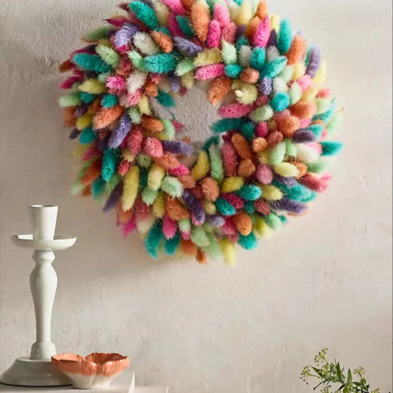 Preserved Bunny Tails Wreath at Terrain