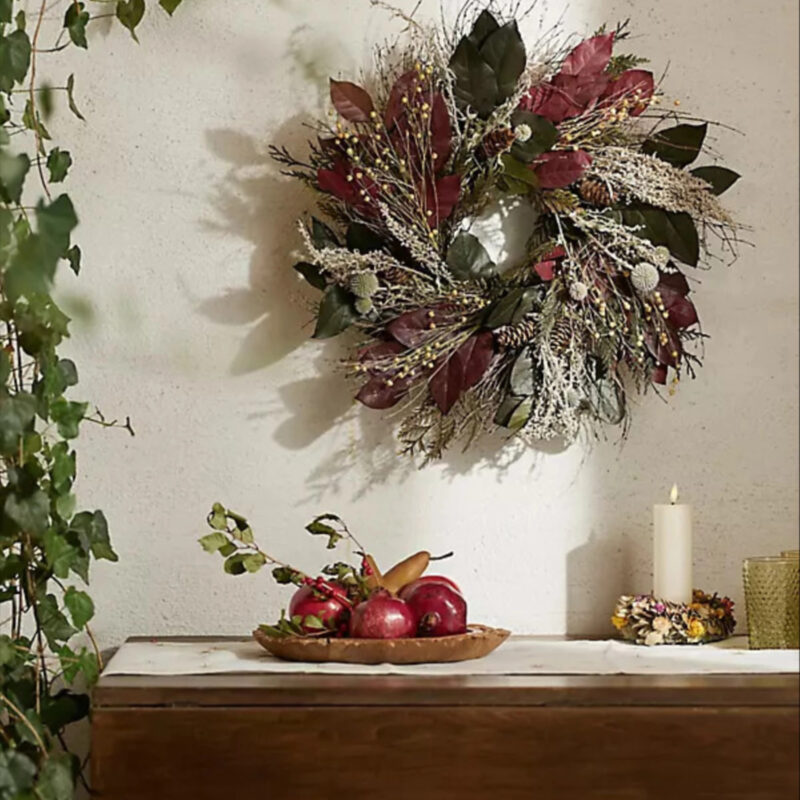 Preserved Crimson + Cedar Wreath at Terrain