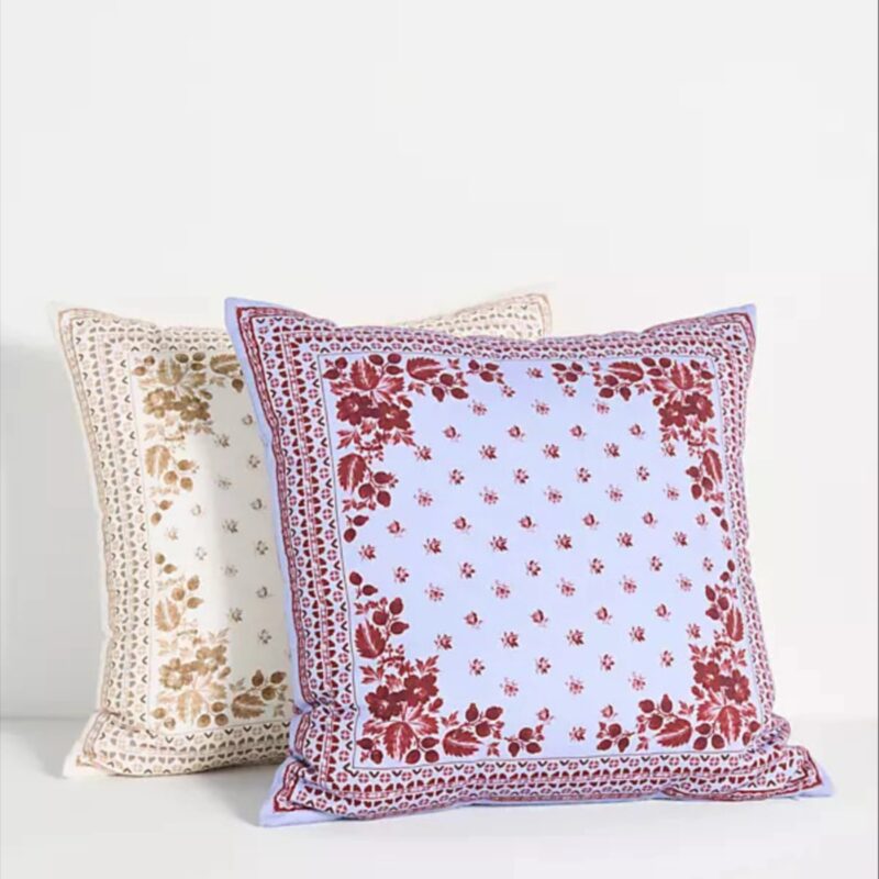 Price Bandana Cotton Canvas Printed Floral Pillow