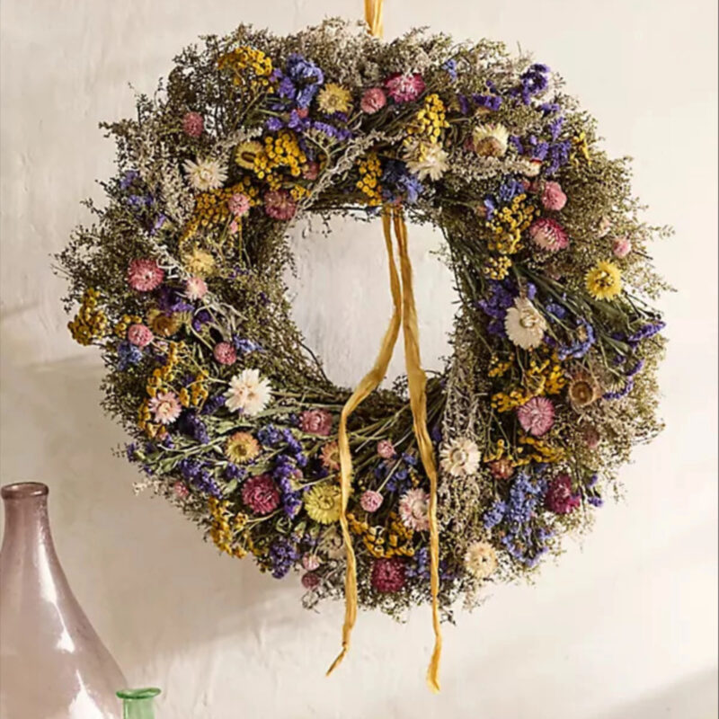 Primary Florals Dried Wreath