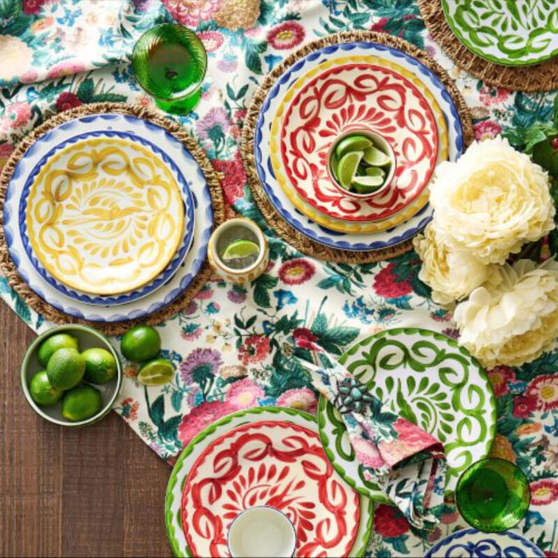 Puebla Porcelain Dinner Plates - Set of 4  Blue      ColorColor:  Blue      SKU: 9031050 Optio...