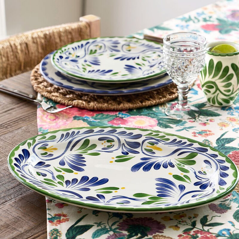 Puebla Porcelain Oval Serving Platter