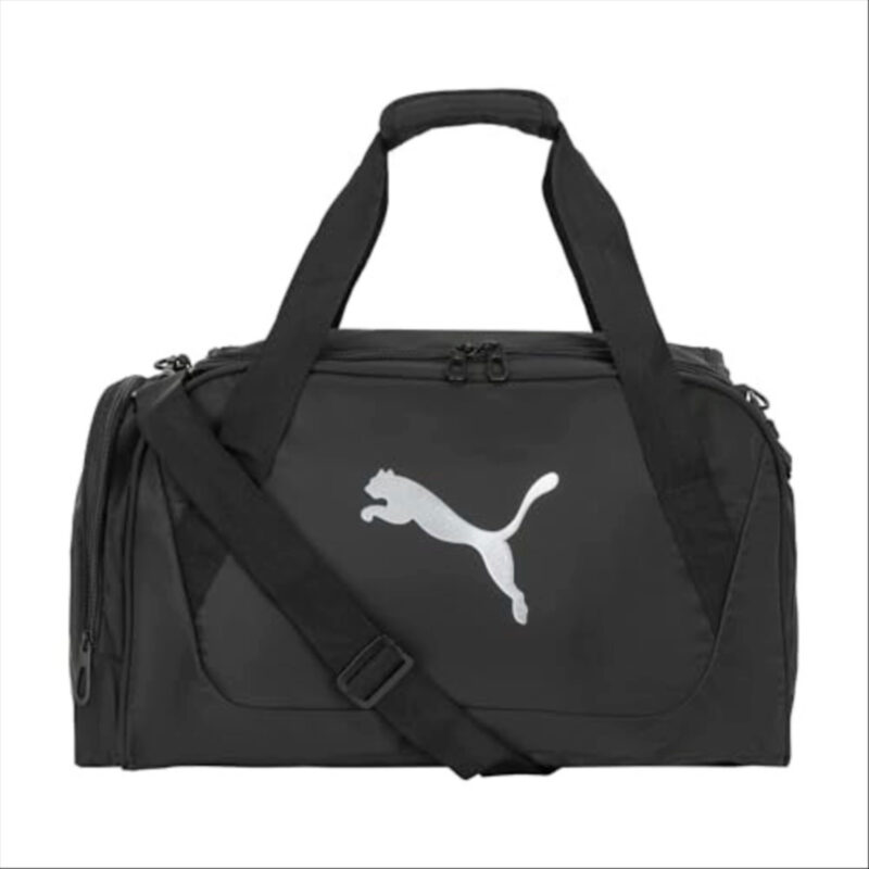 PUMA Flora Duffel Bag, Black/Silver, OS