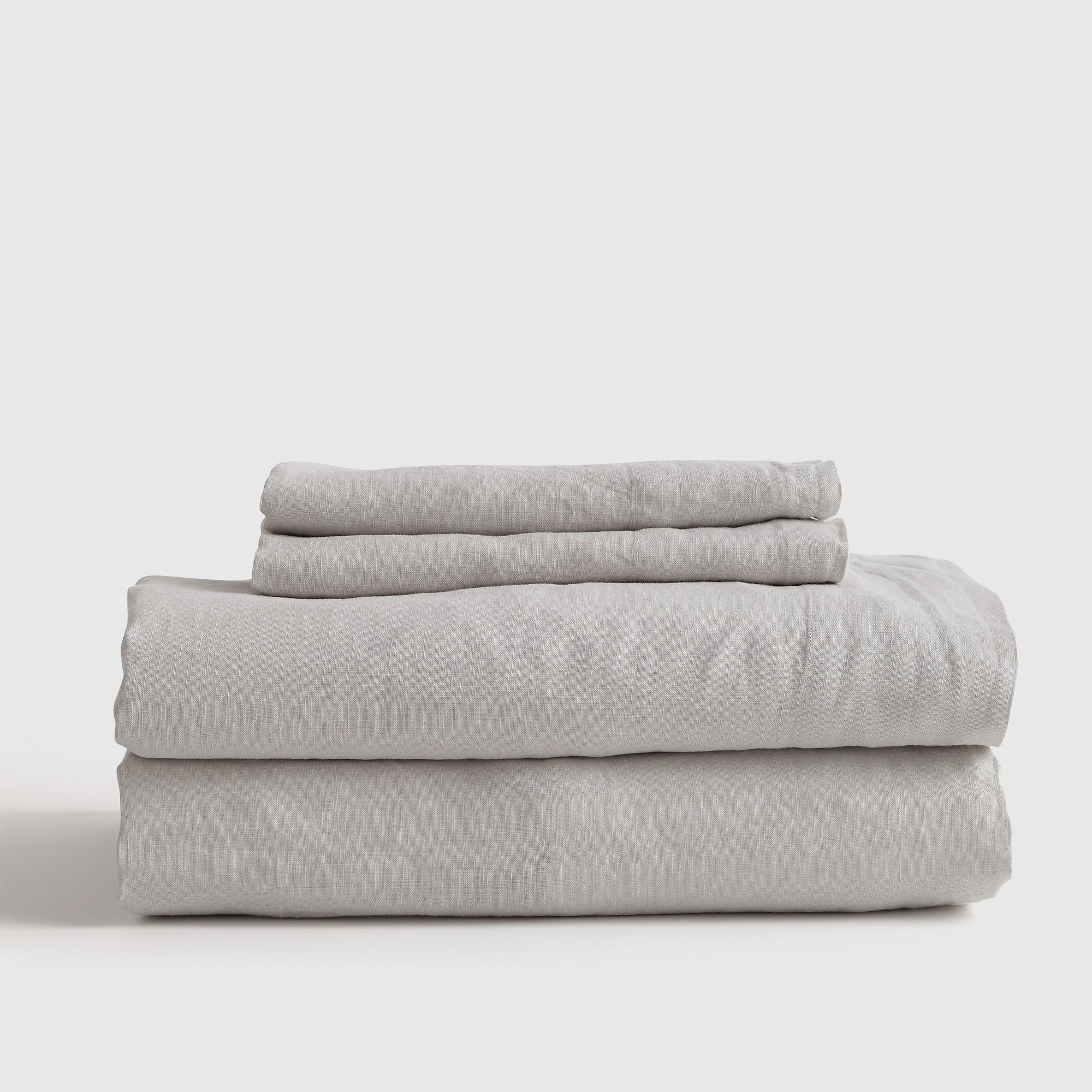 Quince | European Linen Sheet Set in Light Grey Size Queen