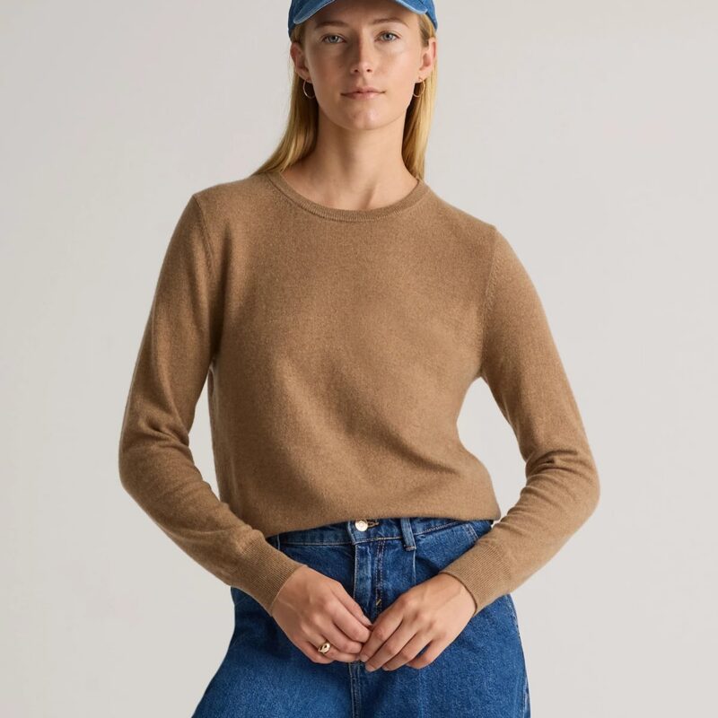 Quince | The Cashmere Crewneck in Charcoal | 100% Grade A Cashmere Sweater - Size Large