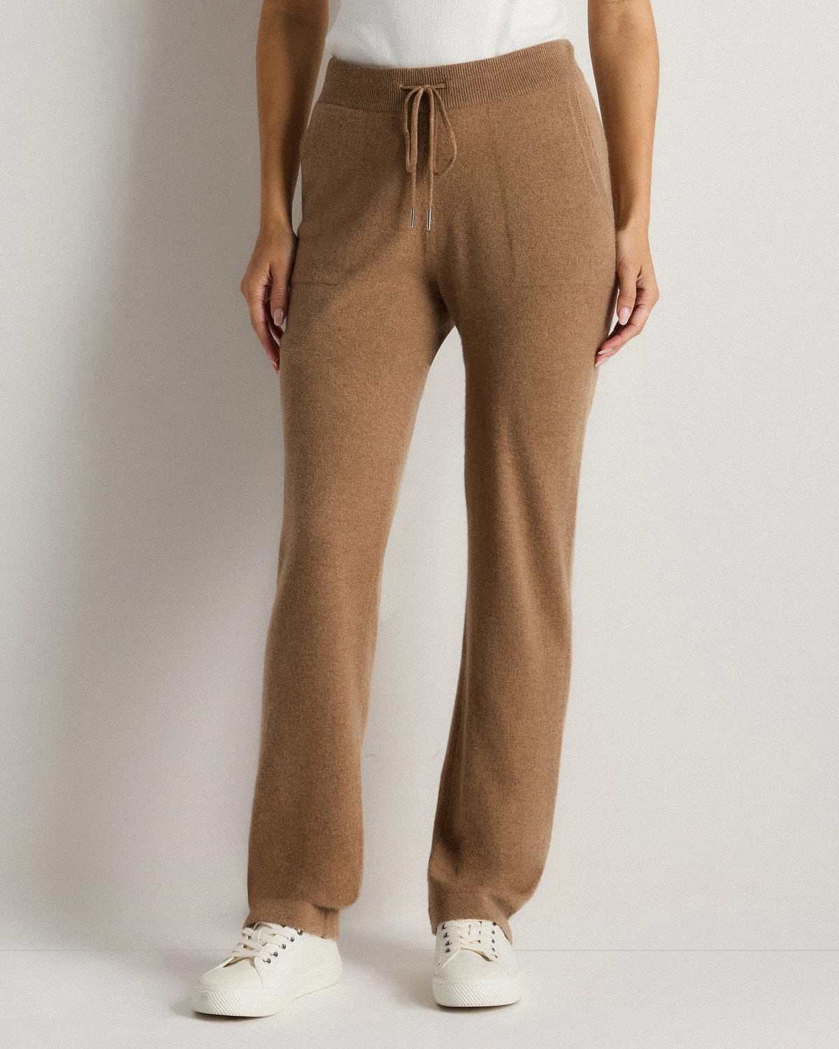 Quince | Women's Mongolian Cashmere Straight Leg Pants in True Navy, Size Large