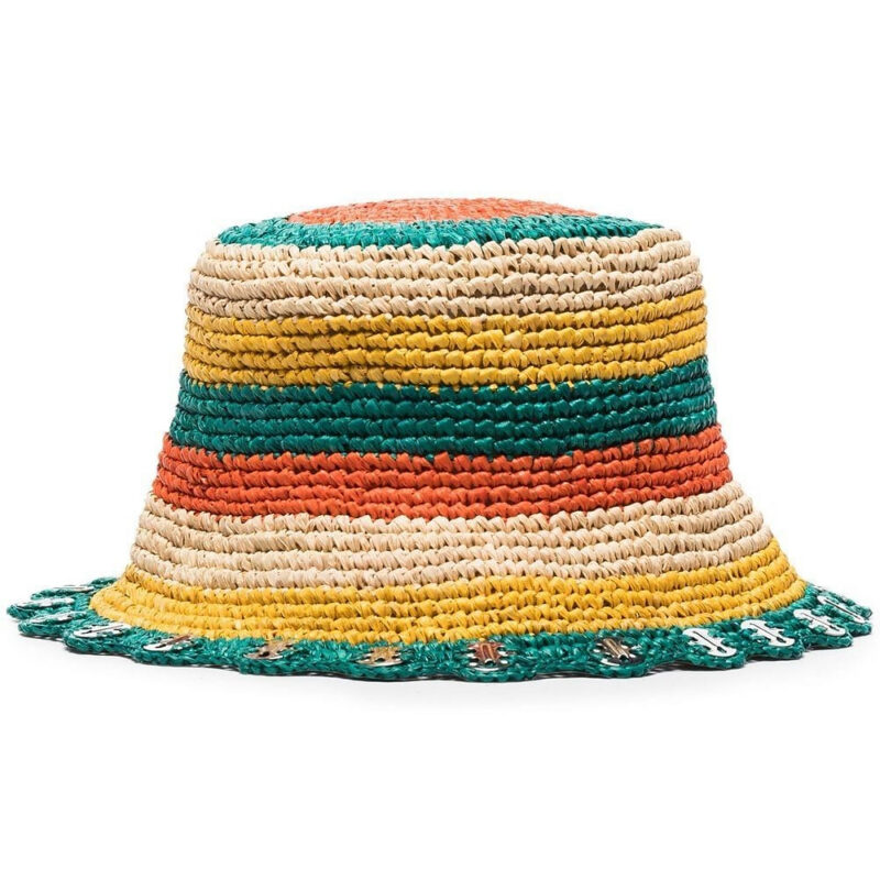 Rabanne raffia straw hat - Green
