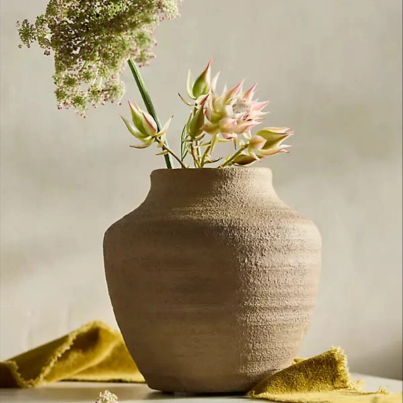 Raven Terracotta Vase