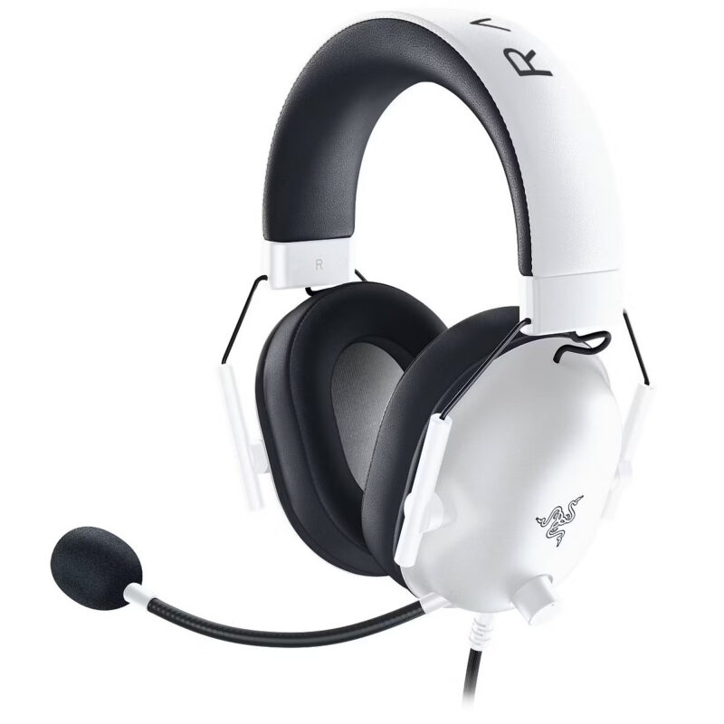 Razer Blackshark V2 X Wired Gaming Headset for PlayStation 4/Nintendo Switch/PC - White: macOS Co...