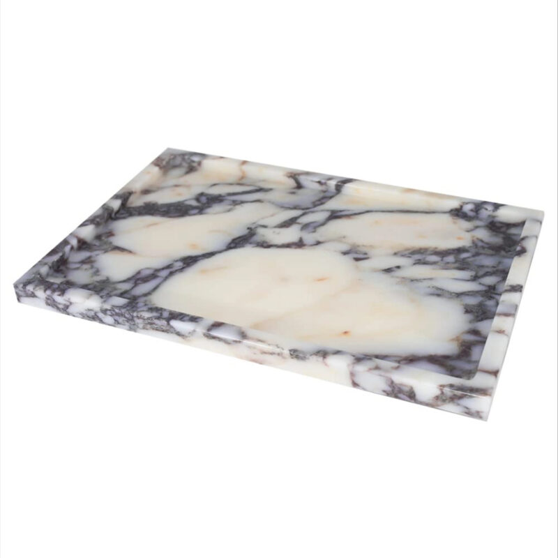 Real Luxurious Natural Marble Vanity Tray Genuine Marble/Stone Storage Tray for Home Decor Bathro...