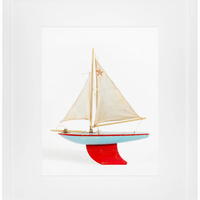 Serena & Lily Red and Blue Boat by Leslee Mitchell