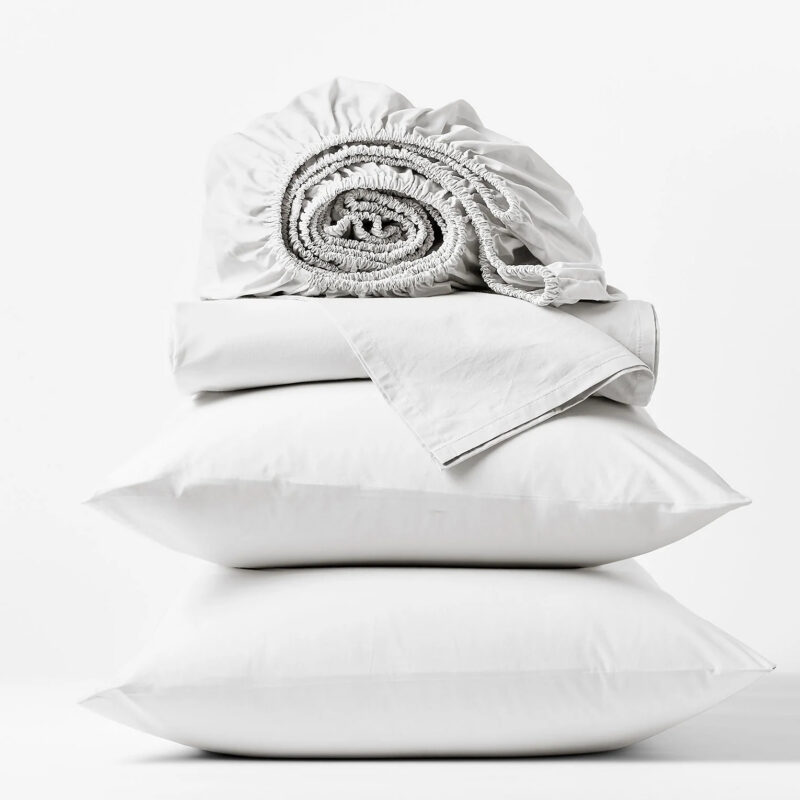Refined Organic Percale Sheet Set Full Alpine White