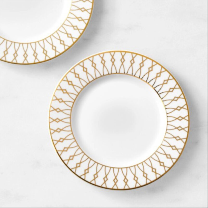 Williams Sonoma Regency Gold Appetizer Plates, Set of 4