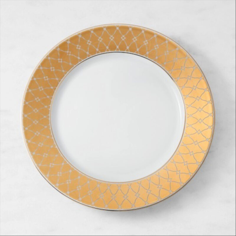 Williams Sonoma Regency Gold Dinner Plates, Set of 4