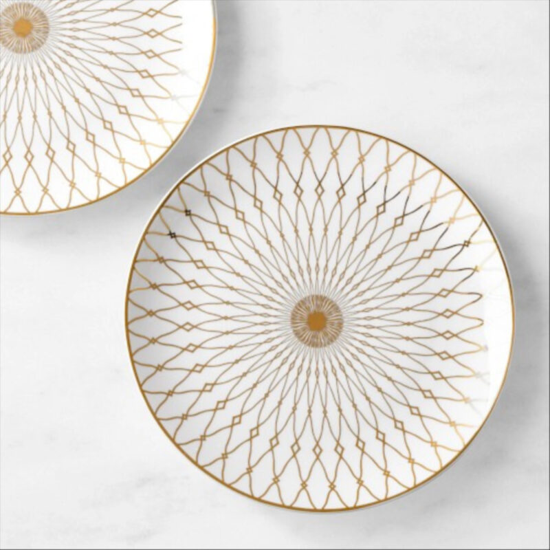 Williams Sonoma Regency Gold Salad Plates, Set of 4