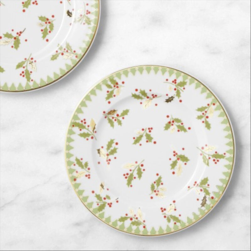 Williams Sonoma Regency Holiday Appetizer Plates, Set of 4