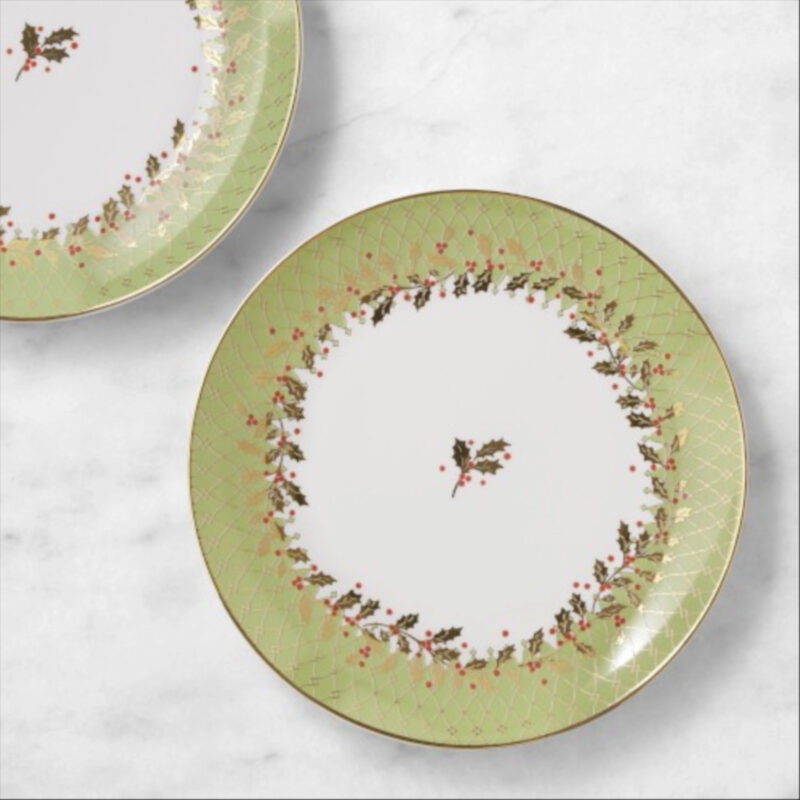 Williams Sonoma Regency Holiday Salad Plates, Set of 4