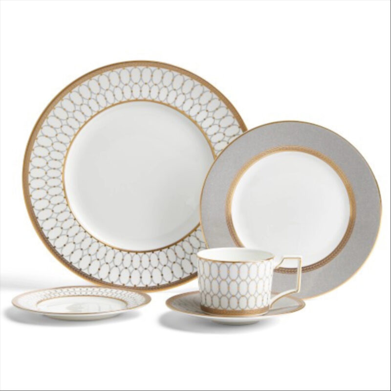 Williams Sonoma Renaissance Grey 5-Piece Dinnerware Set